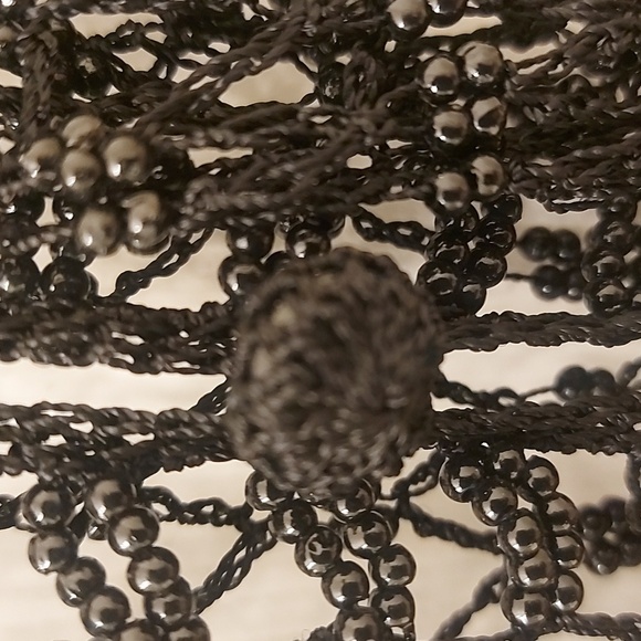 Black fully beaded top or jacket - Picture 3 of 8